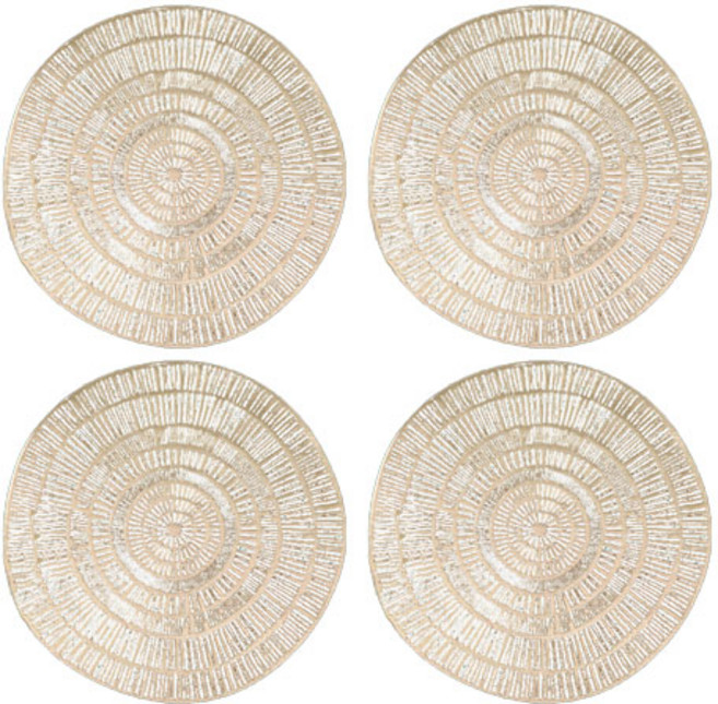 코이프 트리링 테이블매트 4p, 골드, 38 x 38 cm