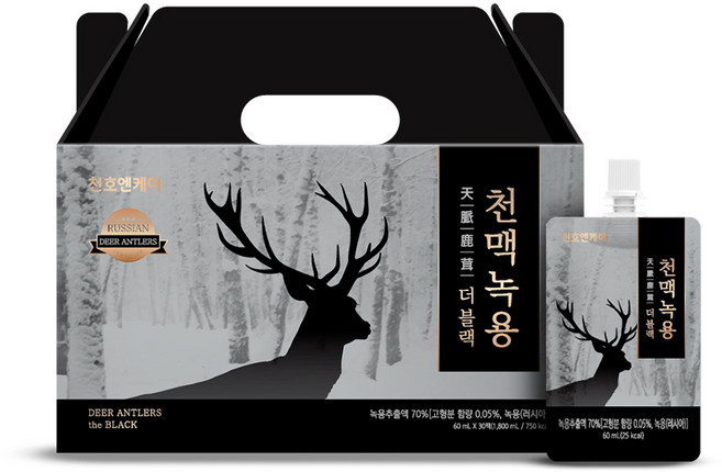 천호엔케어 러시아 천맥녹용 더블랙 60ml x 30p, 1.8L, 1개