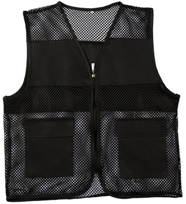 메쉬 망사 등산 낚시 현장 자원봉사 작업복 작업 단체 조끼 02 검은 색, 검은색, 1개