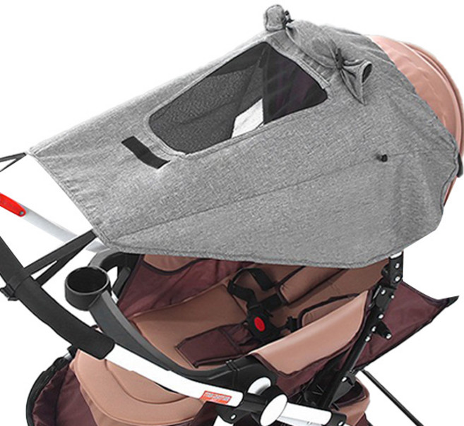 조이멀티 유모차 햇빛가리개, 그레이, 1개