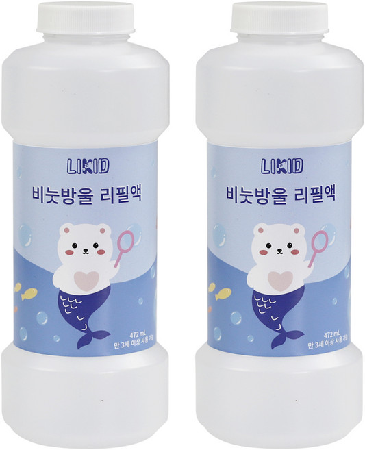 라이키드 비눗방울 리필액 LIK-BS03 472ml, 2개
