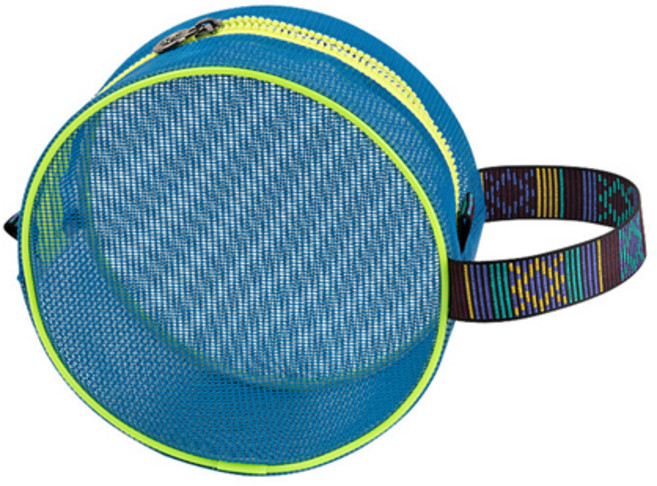 스윗스윔 탬버린 미니 원형 메쉬백 망사가방, BLUE