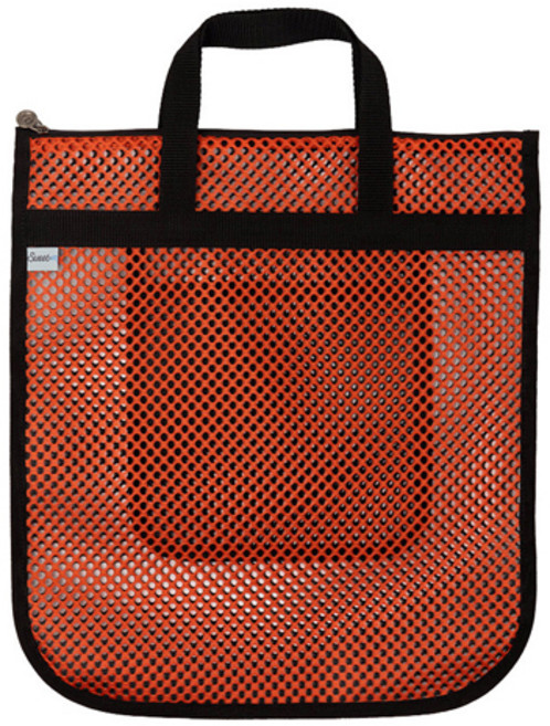 스윗스윔 투톤 숏핀 메쉬 망사가방, ORANGE BLK