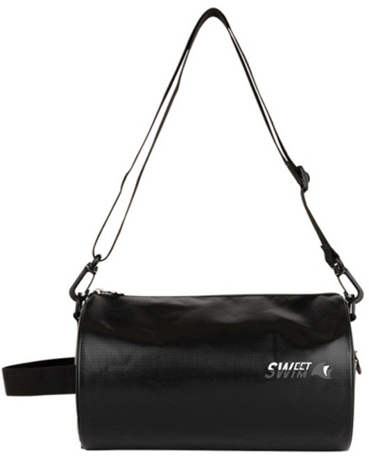 스윗스윔 타포린 원통 가방, BLACK