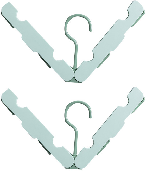 셀렉숀 여행용 접이식 속옷 양말 건조대, 그린, 2개