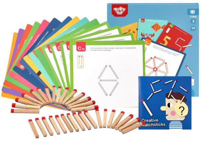 투키토이 창의력 성냥개비 58p, 혼합색상, 1세트