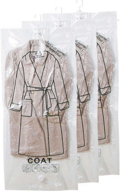 로즈로드 압축 행거 커버 패딩 진공 보관 110 x 60 cm, 3개, 1개입