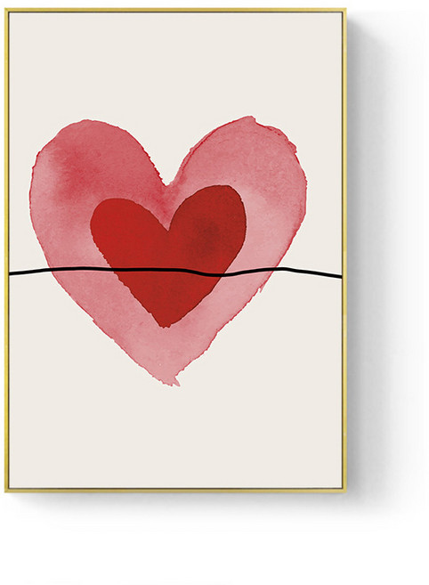 뷰넷 미니멀 물감 그림액자 YBW9203-C, 골드