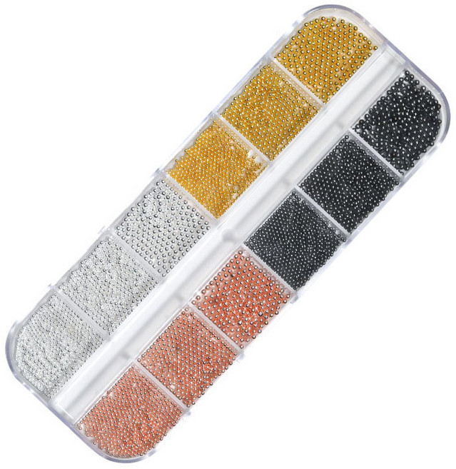 테네져 셀프 네일 파츠 큐빅 스톤 글리터 스팽클, 볼참D, 1개