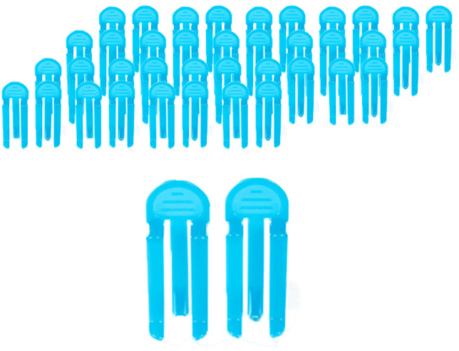 팝마인즈 쓰레기 통에 클립 집게 핀 고정, 블루, 20개