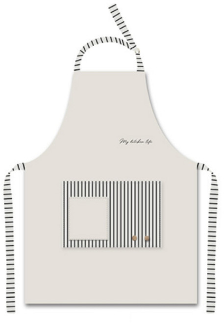 웰니스루틴 가정용 심플 앞치마, 아이보리, 1개