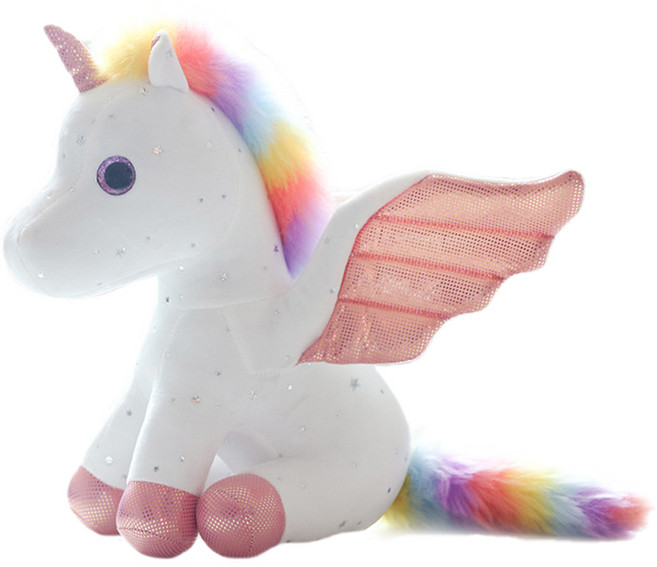 네이처타임즈 유니콘 봉제인형, 28cm, 화이트, 1개