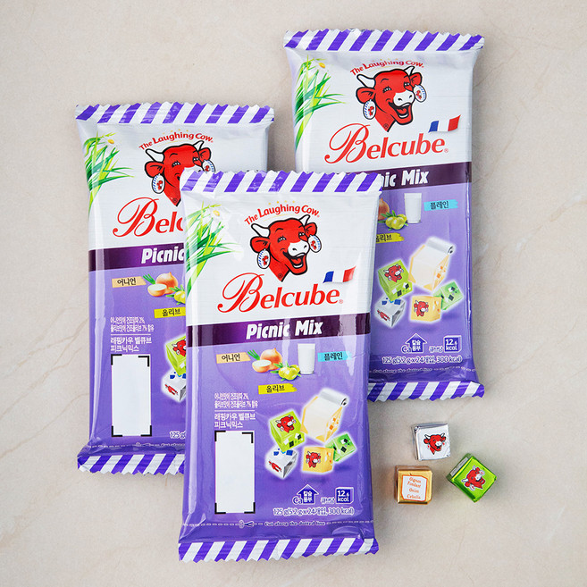 더래핑카우 벨큐브 피크닉믹스, 5.2g, 24개입, 3개