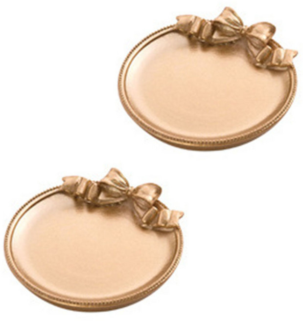 팝마인즈 침실 장식 보석 트레이 원형 2p, 골드