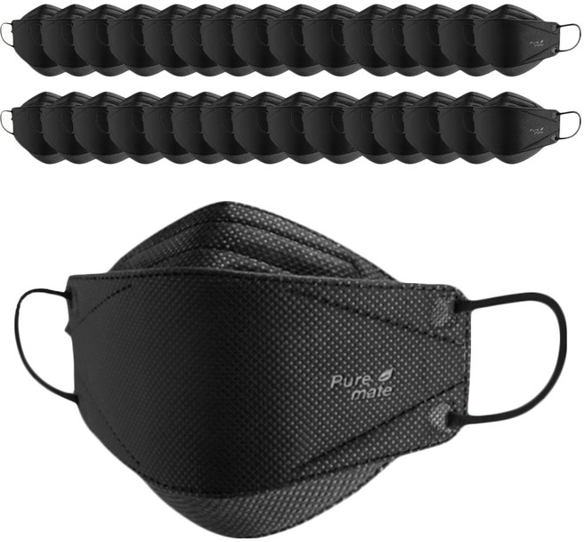 퓨어메이트 마스크 초소형 KF94, 50개입, 1개, 검정색