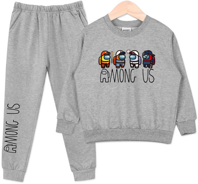 뉴욕꼬맹이 아동용 어몽어스 맨투맨 + 바지 트레이닝 세트 US044