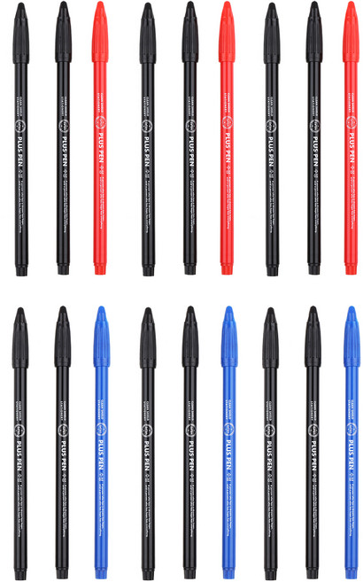 리플린 프리미엄 잉크 플러스펜 6p세트, 흑, 흑, 적, 흑, 흑, 청, 3세트