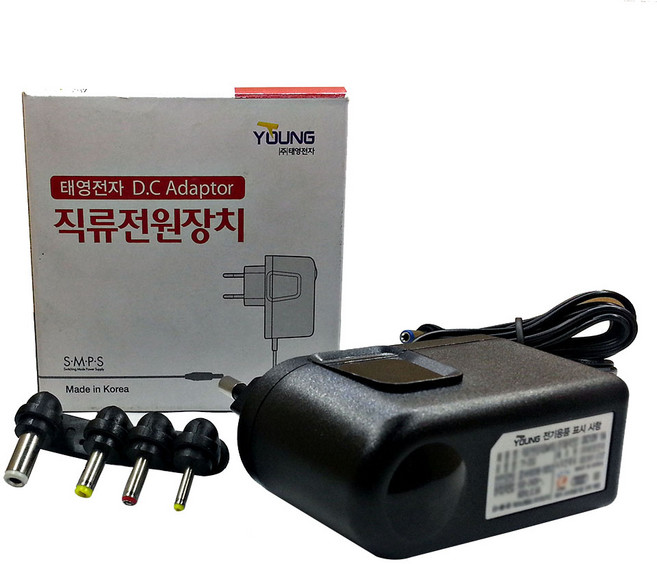 태영전자 DC 어댑터 직류전원장치 12V 500mA, 1개