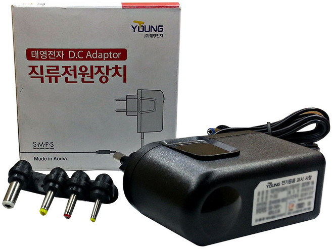 태영전자 DC 어댑터 직류전원장치 9V 1A, 1개