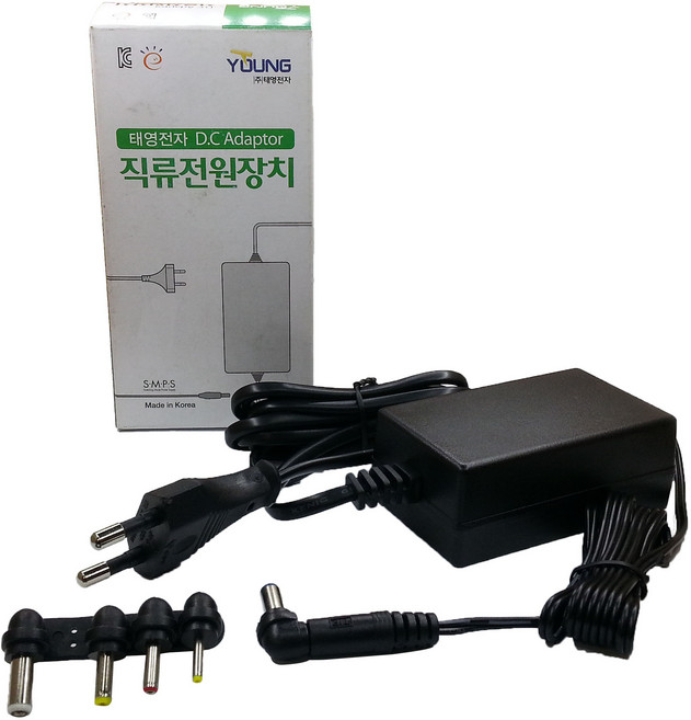 YOUNG 直流電源裝置 DC 適配器 24V 1A, 單一顏色, 1個