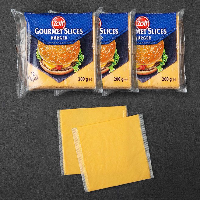 조트 버거 12 슬라이스치즈, 200g, 1개입, 3개