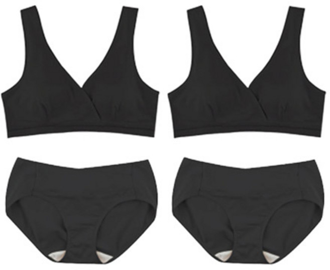 뉴니끄 모코랩 수유브라 2p + 팬티 2p 세트