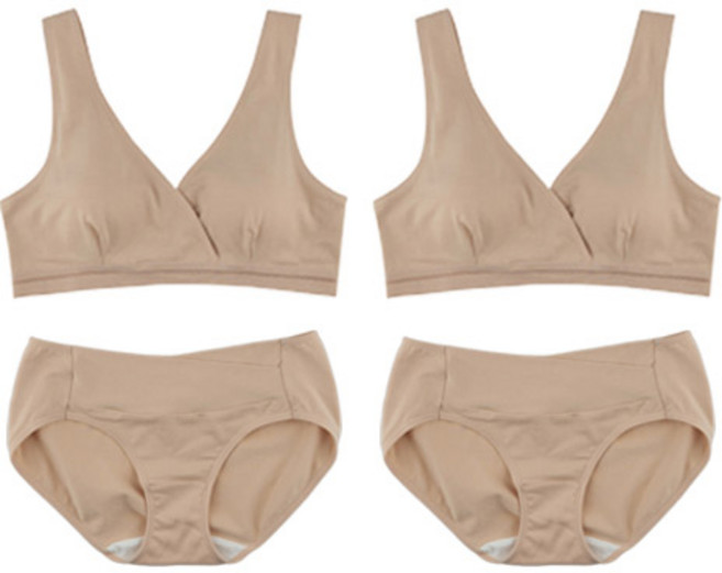 뉴니끄 모코랩 수유브라 2p + 팬티 2p 세트