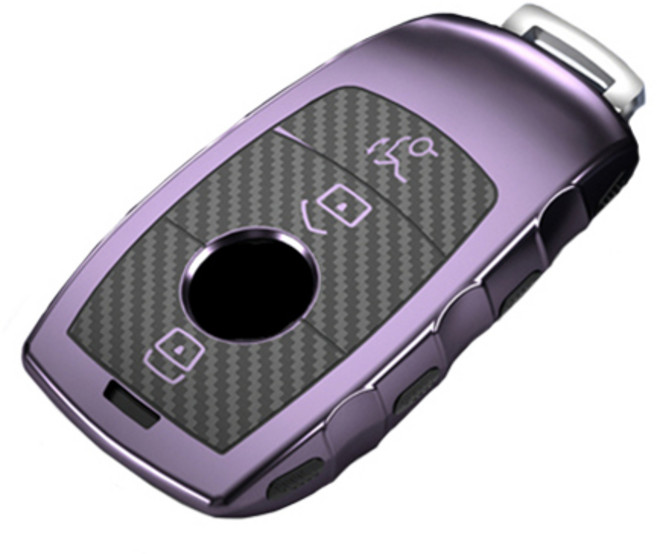 벤츠 신형 메탈룩 실리콘 키케이스 시즌2, 퍼플