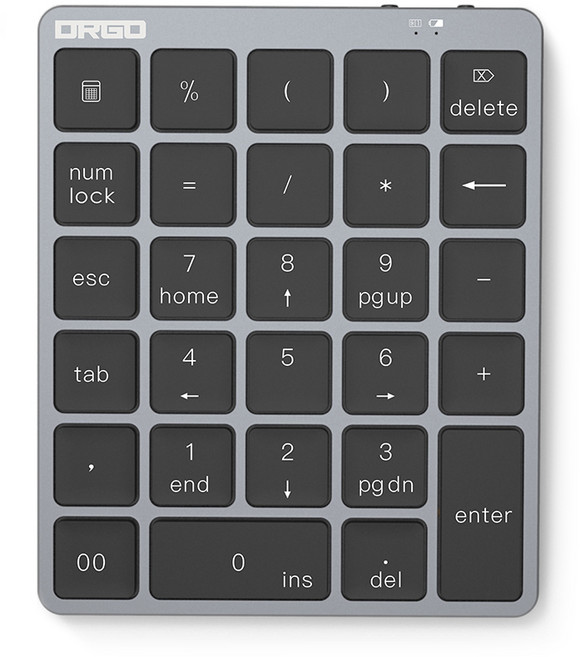 디알고 블루투스 유무선겸용 넘버패드, 그레이, DRGO-NP01, 제조사축