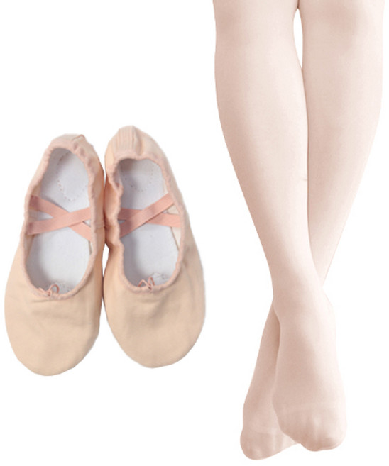 키즈발레몰 천 발레슈즈 + 유발 타이즈