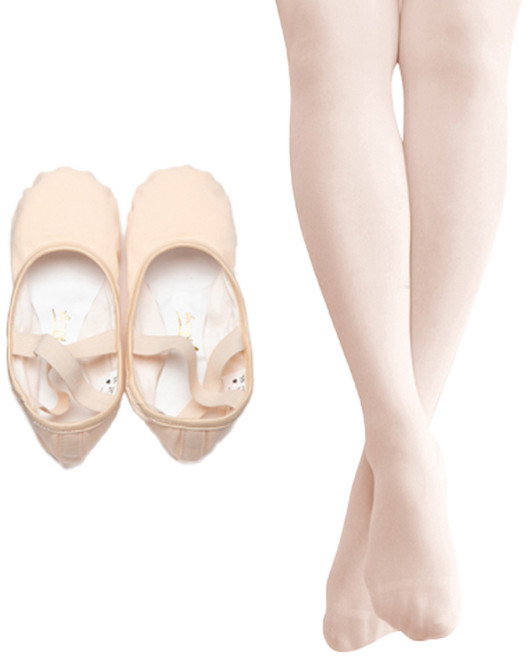 키즈발레몰 알롱제 발레슈즈 SM8 + 유발 타이즈 L