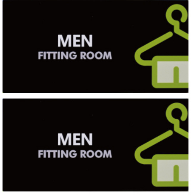 도시정원 아크릴 남자탈의실 표지판 가로형 2p, 블랙(B-69)