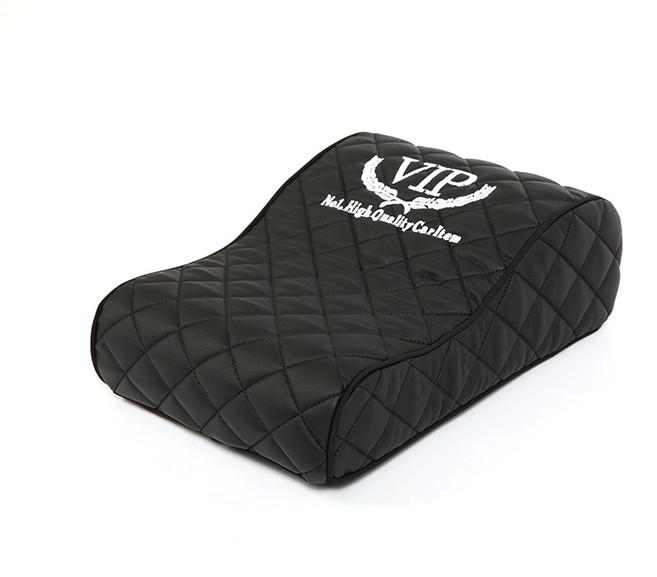 VIP 리무진 엠보 메모리폼 차량용 팔쿠션, 블랙, 1개