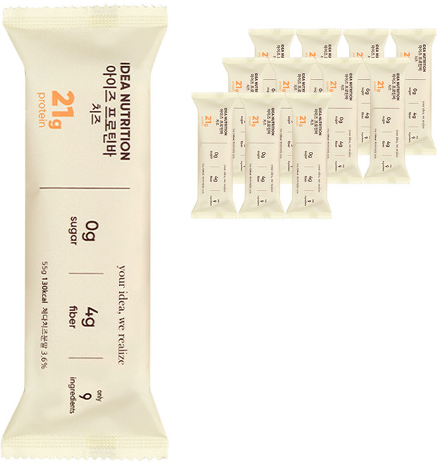 이데아뉴트리션 아이즈 프로틴바 치즈 12p, 55g, 12개