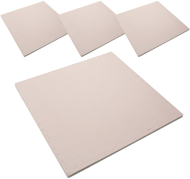 베베앙 팡키즈 퍼즐매트, 파스텔 핑크, 4개