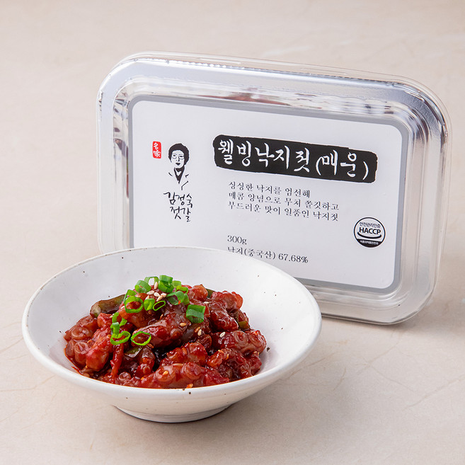 김정숙젓갈 웰빙낙지젓 매운, 300g, 1개