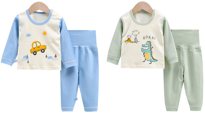 조이멀티 남아용 2탄 해피 애니멀 배앓이 실내복 2종 세트