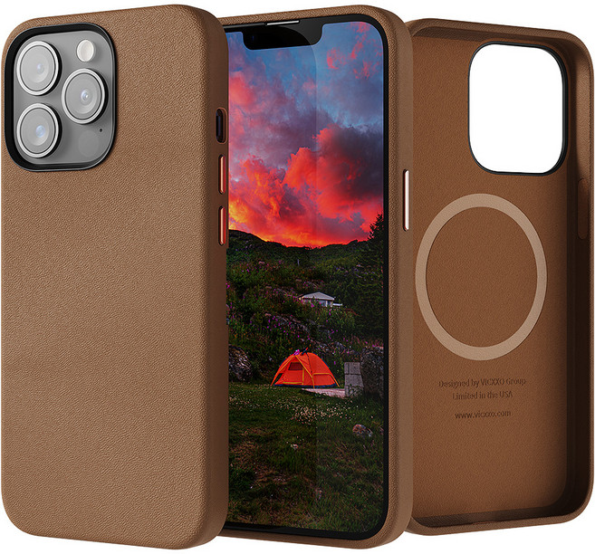 빅쏘 아이폰 맥세이프 가죽 휴대폰 케이스