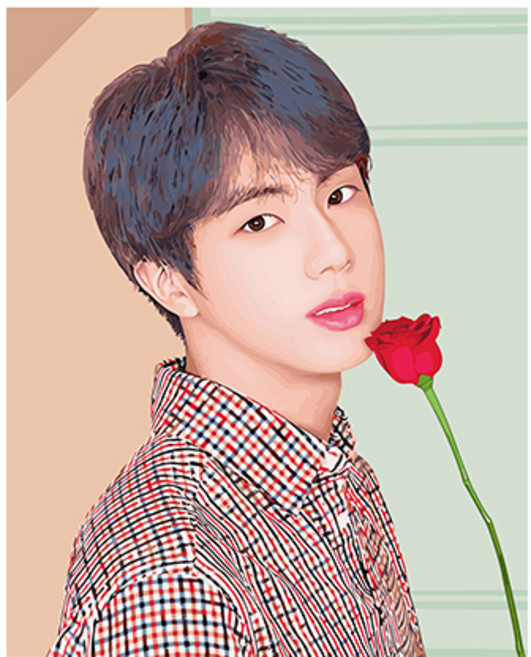 BTS DIY 페인팅 40 x 50 cm, Jin, 1개