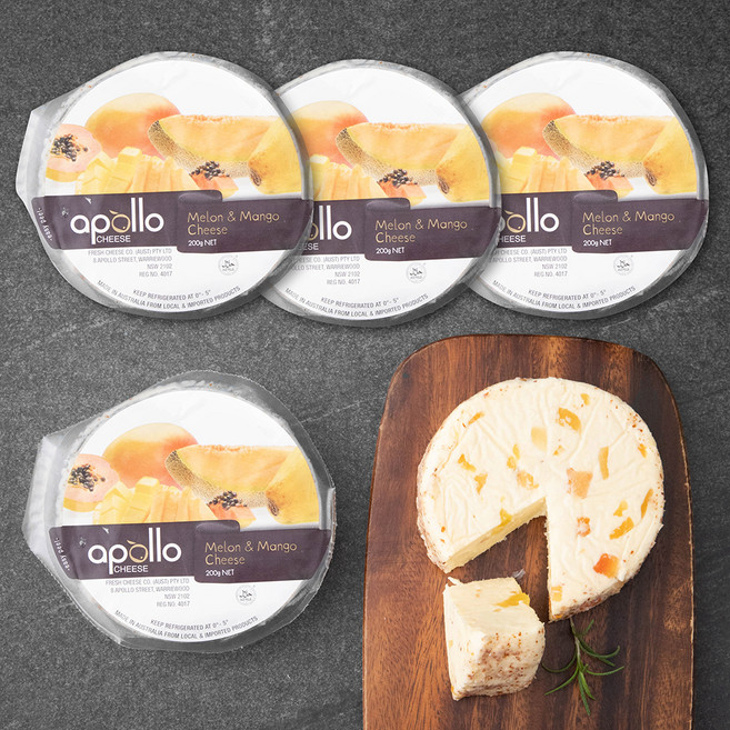 아폴로 멜론 앤 망고 치즈, 200g, 1개입, 4개