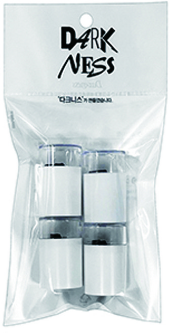 다크니스 동글이 펜슬샤프너, 흰색, 4개