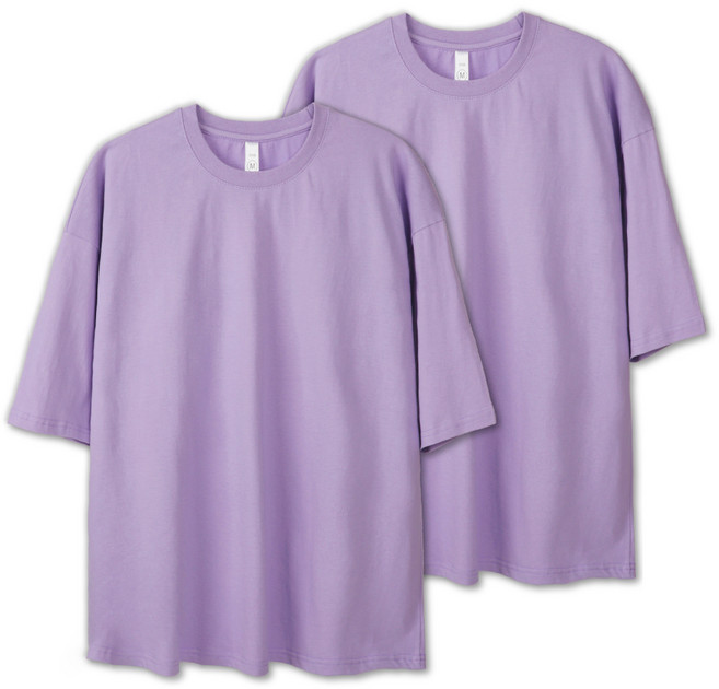 벤힛 남녀공용 빅사이즈 데일리 오버핏 무지 반팔 티셔츠 2p