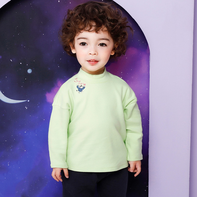 밀크마일 유아용 엔조이 기모 폴라 티셔츠