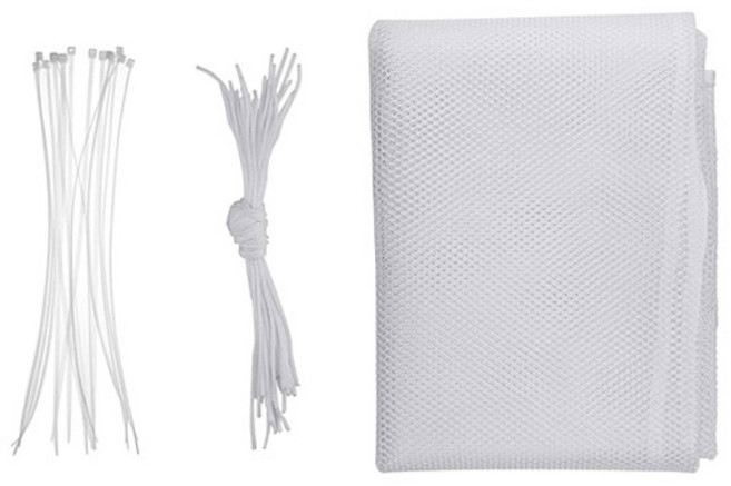 추락방지 난간 계단 그물 안전 보호망, 1개, 화이트