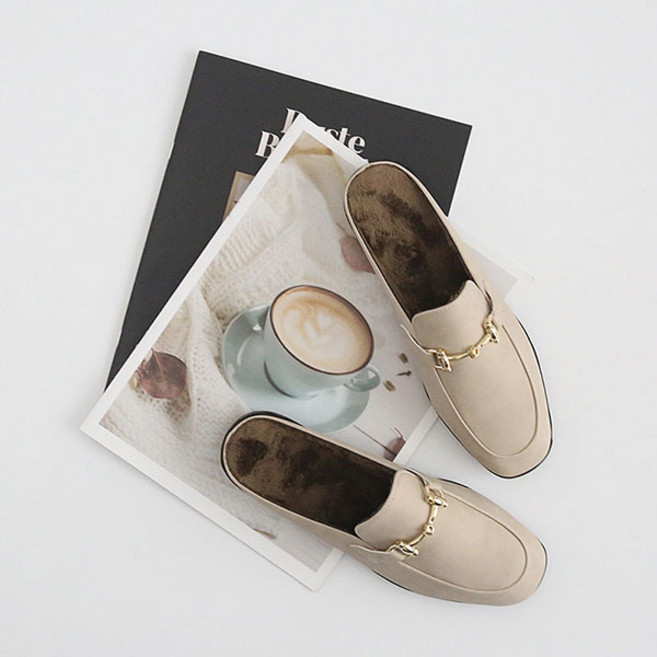 잭앤질 여성용 골드장식 퍼 블로퍼 JD1742