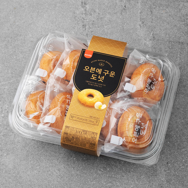 삼립 오븐에 구운 도넛 10개입, 40g, 1개