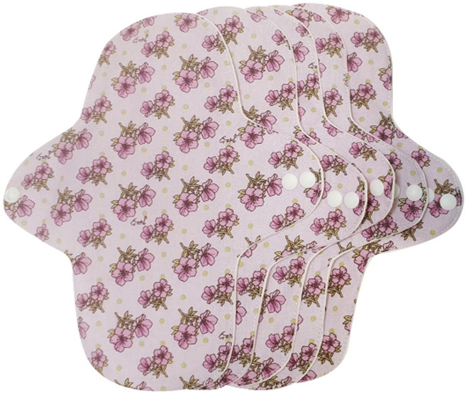 수미인 면 생리대 진달래핑크 팬티라이너, 1개, 5개입