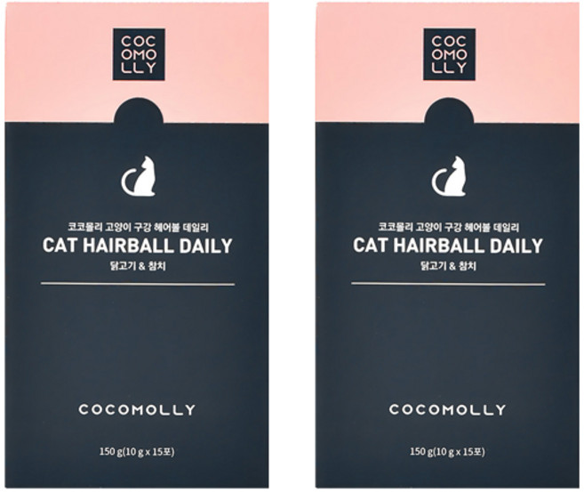 코코몰리 고양이 데일리 영양제, 15회분, 구강/치석관리+헤어볼, 2개