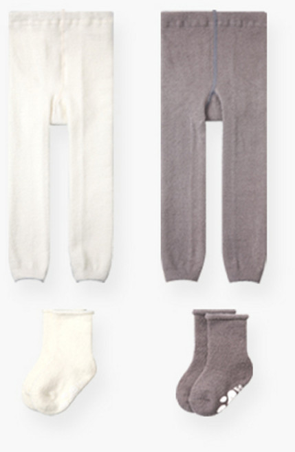 하이베이비키즈 하이베이비클럽 아동용 수면 무발 타이즈 + 양말 2종 세트