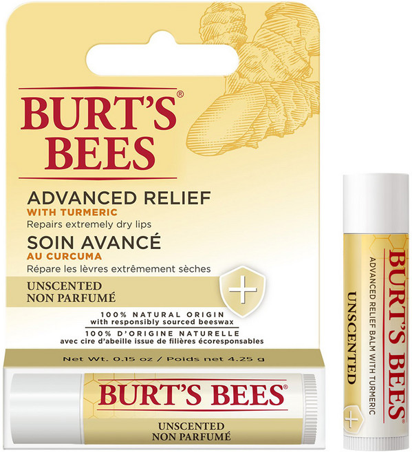 버츠비 어드밴스드 릴리프 립밤, 언센티드, 4.25g, 1개